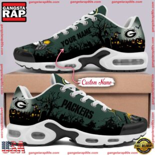 Custom Name NFL Green Bay Packers Halloween Day Air Max Plus Shoes