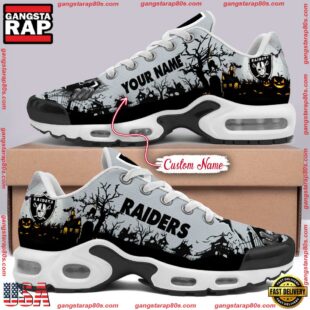 Custom Name NFL Las Vegas Raiders Halloween Day Air Max Plus Shoes