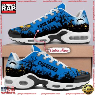 Custom Name NFL Los Angeles Chargers Halloween Day Air Max Plus Shoes