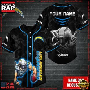 Custom Name NFL Los Angeles Chargers Mascot Baseball Jersey