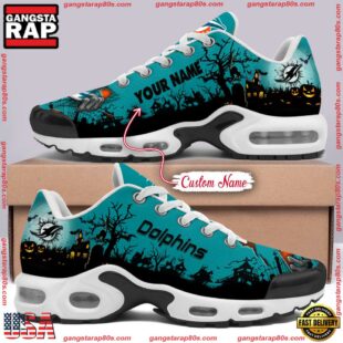 Custom Name NFL Miami Dolphins Halloween Day Air Max Plus Shoes