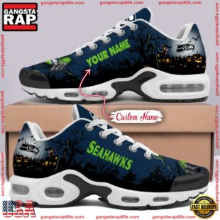 Custom Name NFL Seattle Seahawks Halloween Day Air Max Plus Shoes