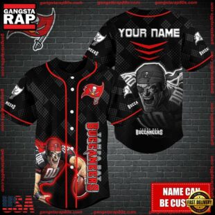 Custom Name NFL Tampa Bay Buccaneers Mascot Baseball Jersey