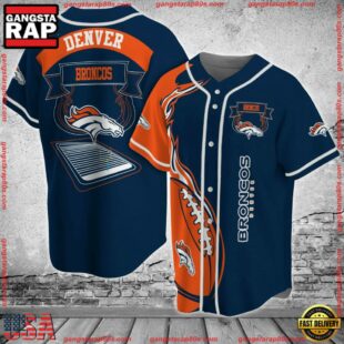 Denver Broncos Official NFL Baseball Jersey Shirt for Fans