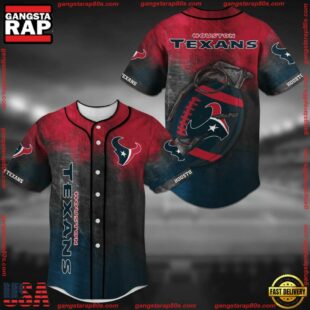 Houston Texans NFL Baseball Jersey Shirts