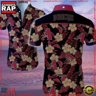 MLB Arizona Diamondbacks Aloha Hawaiian Shirt Summer Button UpGroup