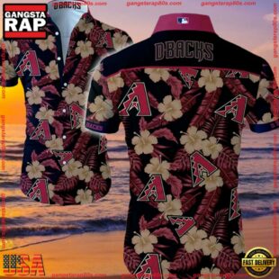 MLB Arizona Diamondbacks Aloha Hawaiian Shirt Summer Button UpGroup