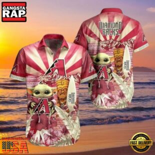 MLB Arizona Diamondbacks Baby Yoda Tiki Fantasy Style Hot Trending Summer Hawaiian Shirt