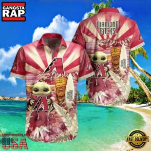 MLB Arizona Diamondbacks Baby Yoda Tiki Fantasy Style Hot Trending Summer Hawaiian Shirt