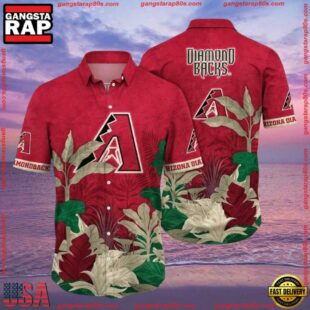 MLB Arizona Diamondbacks Bold Botanical Aloha ShirtGroup