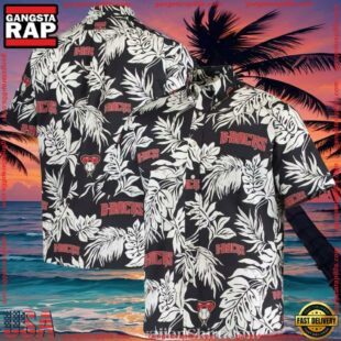 MLB Arizona Diamondbacks Botanical Hawaiian Shirt Monochrome EleganceGroup