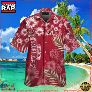 MLB Arizona Diamondbacks Classic Floral Hawaiian ButtonUp ShirtGroup