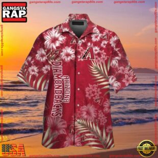 MLB Arizona Diamondbacks Classic Floral Hawaiian ButtonUp ShirtGroup