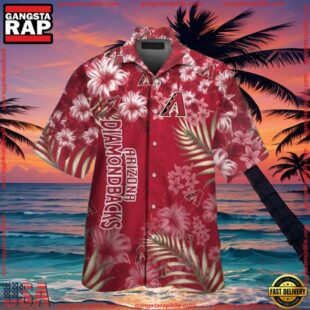 MLB Arizona Diamondbacks Classic Floral Hawaiian ButtonUp ShirtGroup