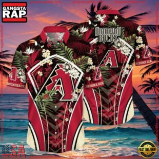 MLB Arizona Diamondbacks Dark Floral Hawaiian ShirtGroup