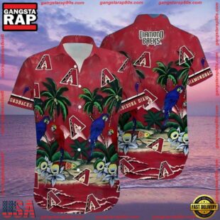 MLB Arizona Diamondbacks Exotic Birds And Foliage Tropical Hawaiian ShirtGroup