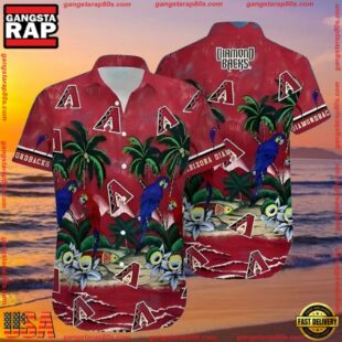 MLB Arizona Diamondbacks Exotic Birds And Foliage Tropical Hawaiian ShirtGroup