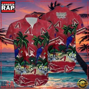 MLB Arizona Diamondbacks Exotic Birds And Foliage Tropical Hawaiian ShirtGroup