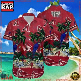 MLB Arizona Diamondbacks Exotic Birds And Foliage Tropical Hawaiian ShirtGroup