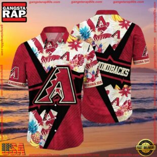 MLB Arizona Diamondbacks Exotic Floral Explosion Hawaiian ShirtGroup