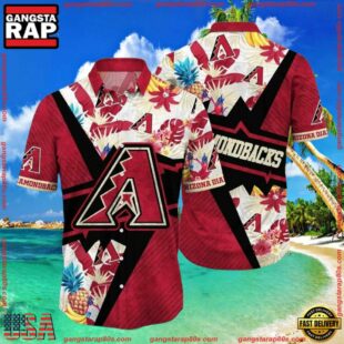 MLB Arizona Diamondbacks Exotic Floral Explosion Hawaiian ShirtGroup