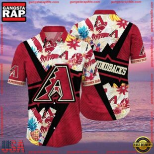 MLB Arizona Diamondbacks Exotic Floral Explosion Hawaiian ShirtGroup