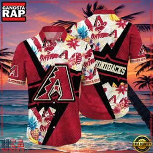 MLB Arizona Diamondbacks Exotic Floral Explosion Hawaiian ShirtGroup