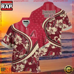 MLB Arizona Diamondbacks Floral Pitch Tropical ButtonUp ShirtGroup