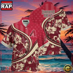 MLB Arizona Diamondbacks Floral Pitch Tropical ButtonUp ShirtGroup