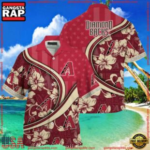 MLB Arizona Diamondbacks Floral Pitch Tropical ButtonUp ShirtGroup