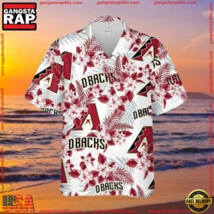 MLB Arizona Diamondbacks Floral Wave Tropical ButtonUp ShirtGroup