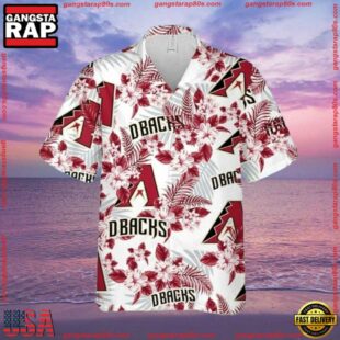 MLB Arizona Diamondbacks Floral Wave Tropical ButtonUp ShirtGroup