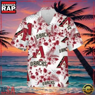 MLB Arizona Diamondbacks Floral Wave Tropical ButtonUp ShirtGroup