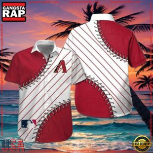 MLB Arizona Diamondbacks Game Day Baseball Seam Hawaiian ShirtGroup