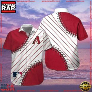 MLB Arizona Diamondbacks Game Day Baseball Seam Hawaiian ShirtGroup