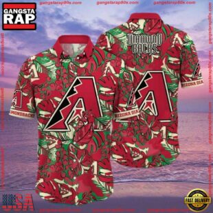 MLB Arizona Diamondbacks Green Foliage Aloha ShirtGroup