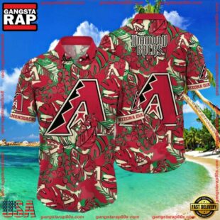 MLB Arizona Diamondbacks Green Foliage Aloha ShirtGroup