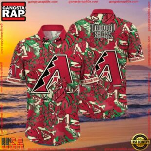 MLB Arizona Diamondbacks Green Foliage Aloha ShirtGroup