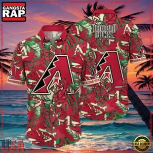 MLB Arizona Diamondbacks Green Foliage Aloha ShirtGroup