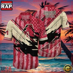 MLB Arizona Diamondbacks Grunge Stripes Hawaiian ShirtGroup