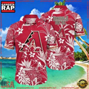 MLB Arizona Diamondbacks Hibiscus Harmony Hawaiian ShirtGroup