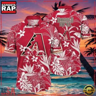 MLB Arizona Diamondbacks Hibiscus Harmony Hawaiian ShirtGroup