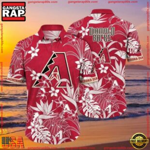 MLB Arizona Diamondbacks Hibiscus Harmony Hawaiian ShirtGroup