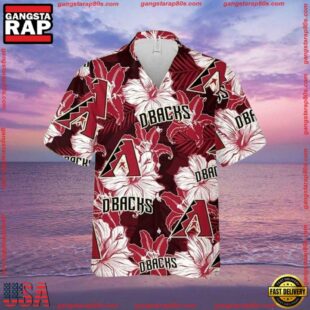 MLB Arizona Diamondbacks Lush Floral Overlay Aloha ShirtGroup