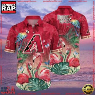 MLB Arizona Diamondbacks Parrot Paradise Summer Hawaiian Shirt