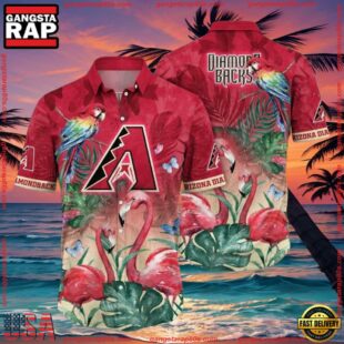 MLB Arizona Diamondbacks Parrot Paradise Summer Hawaiian Shirt