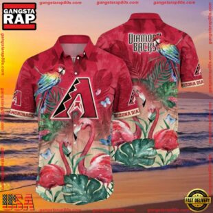 MLB Arizona Diamondbacks Parrot Paradise Summer Hawaiian Shirt