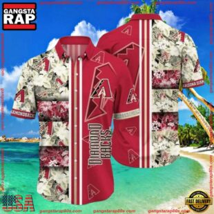 MLB Arizona Diamondbacks Pride Red And Floral Summer Hawaiian Shirt