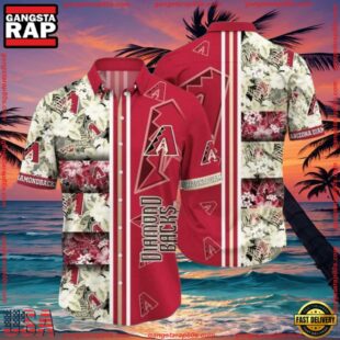 MLB Arizona Diamondbacks Pride Red And Floral Summer Hawaiian Shirt