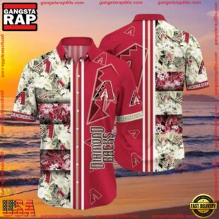 MLB Arizona Diamondbacks Pride Red And Floral Summer Hawaiian Shirt